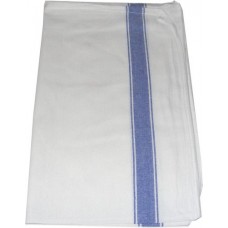 100% Cotton Blue & White Herringbone Professional Catering Kitchen Cloth / Tea Towel / Glass Cleaning Cloth - GRADE A