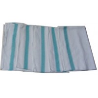 5 x 100% Cotton Green & White Herringbone Professional Catering Kitchen Cloths / Tea Towels - GRADE A
