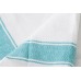 100% Cotton Green & White Herringbone Professional Catering Kitchen Cloth / Tea Towel - GRADE B - MINOR DEFECTS