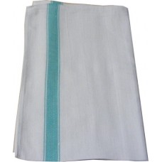 100% Cotton Green & White Herringbone Professional Catering Kitchen Cloth / Tea Towel - GRADE A